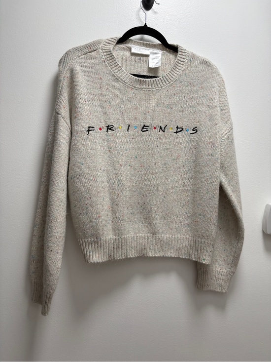 FRIENDS Other - FRIENDS Cream Speckled Logo Crewneck Sweater cropped Fisherman